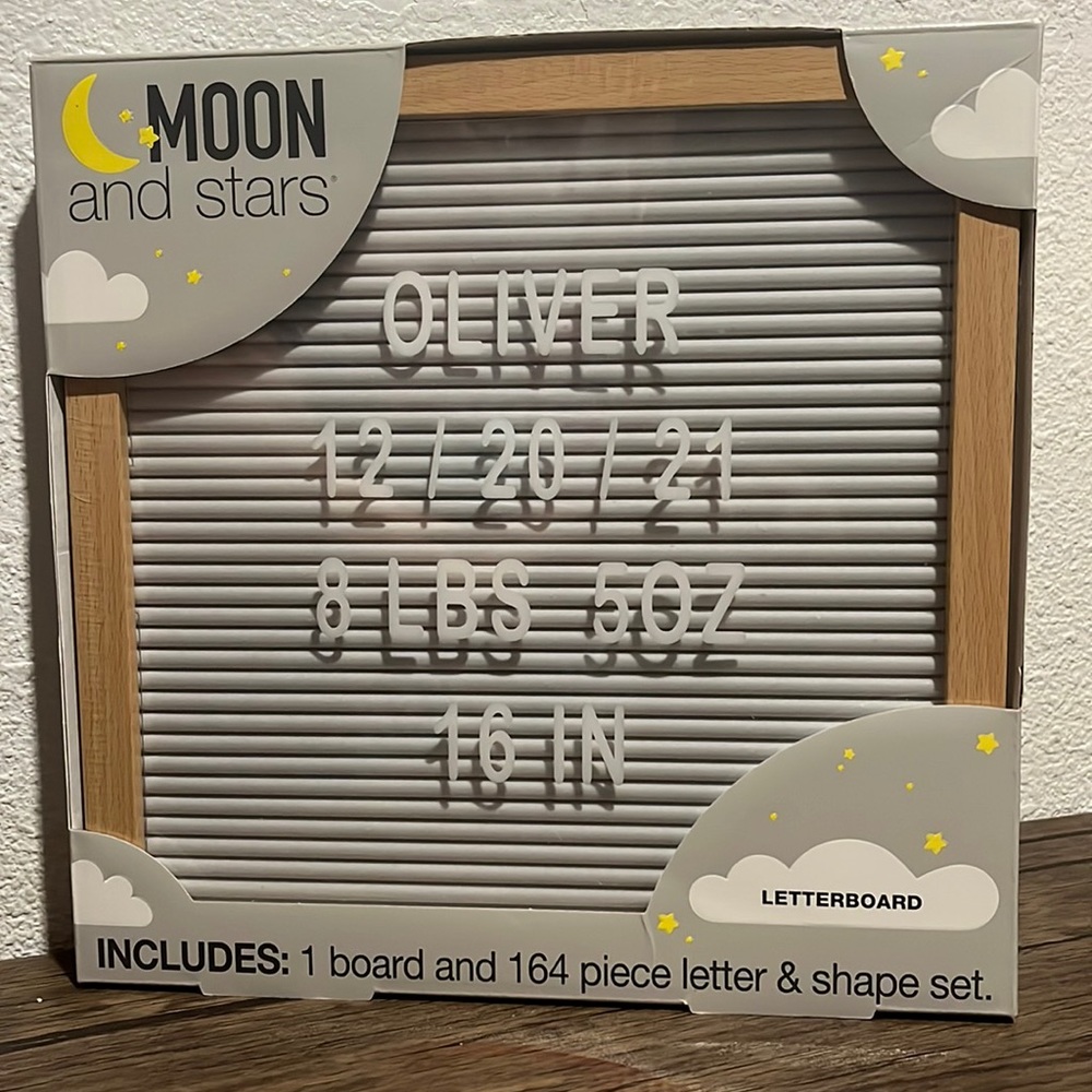 Moons and Stars Letterboard
